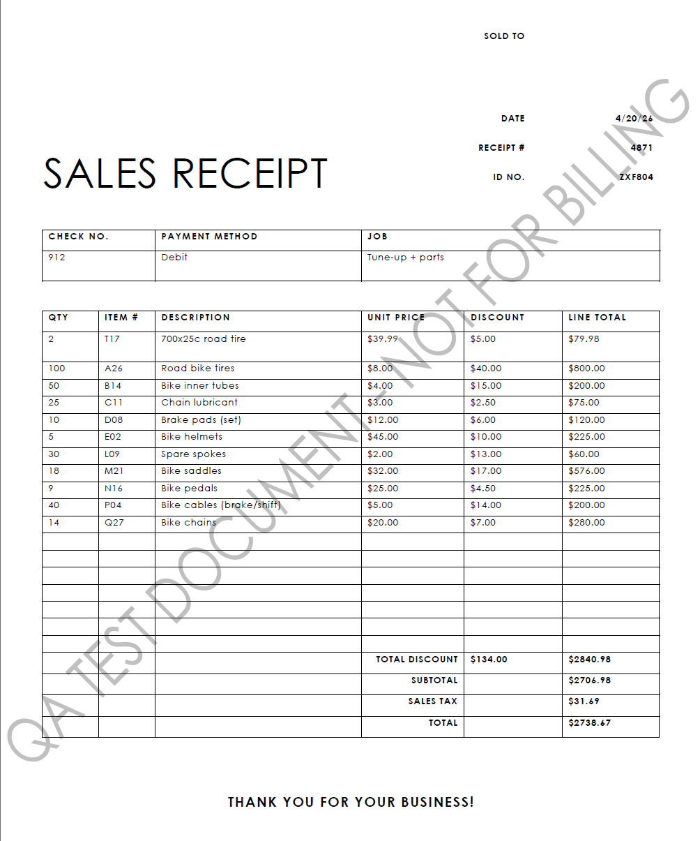 Image of sales receipt pdf